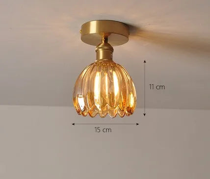 Moderner Glas-Deckenleuchte für innen und außen, lichtstark - vue 9 sur 30
