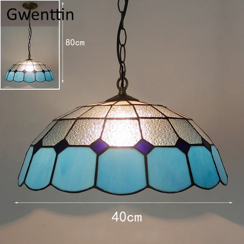 Pendelleuchte aus Buntglas im Tiffany-Stil für Ihre Inneneinrichtung - vue 26 sur 26