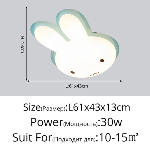LED-Deckenleuchte im nordischen Design in Hasenform – dekorative Innenraumleuchte - vue 11 sur 18
