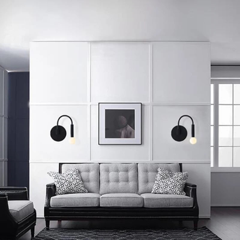 applique murale LED courbée noire - vue 6 sur 7