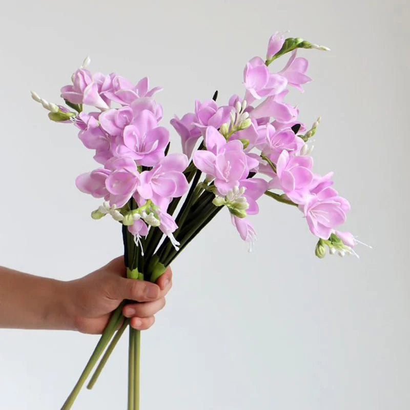 fleurs artificielles orchidées bouquet de mariage décoration élégante - vue 6 sur 9