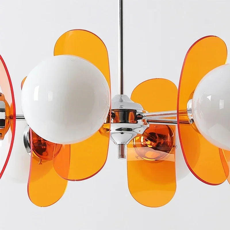 suspension moderne en verre pour décoration d'hôtel et restaurant - vue 7 sur 8