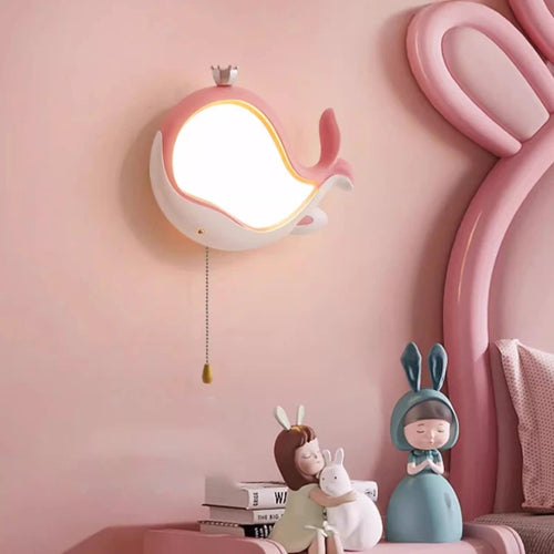 Wandleuchte süße Wal für Kinderzimmer - vue 2 sur 9