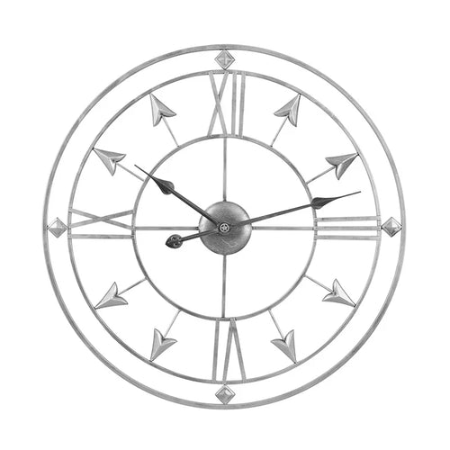 Wrought Iron Wall Clock for Living Room, Home Warm Decoration, Retro Silent Clock - vue 7 sur 7