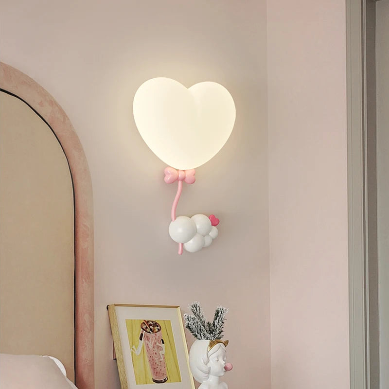 applique murale led romantique couronne coeur nuage pour enfants - vue 7 sur 12