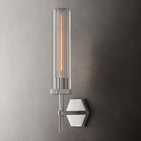 Amerikanische LED-Wandleuchte mit Kristall-Lampenschirm und goldfarbenem Metall