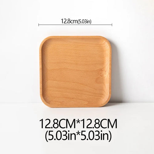 Wood Beech Plate Fruit Plate Oval Pallet trays decorative Candy Rectangular Dessert Dinner Tableware Tray, Kitchen Accessories - vue 13 sur 16
