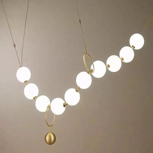 Moderne Pendelleuchte aus Glas mit LED-Beleuchtung - vue 3 sur 11