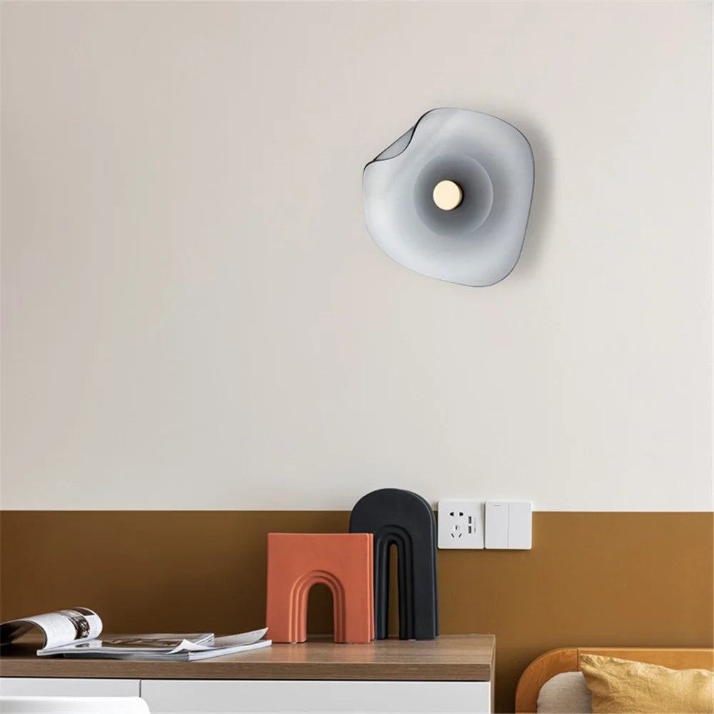 applique murale led en verre style nordique tendance décorative - vue 6 sur 8