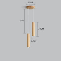 Moderne Pendelleuchten aus Holz LED-Innenbeleuchtung