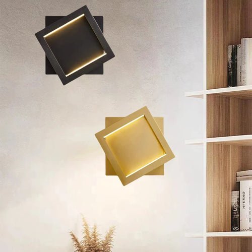 applique murale carrée modifiable en laiton pour décoration maison