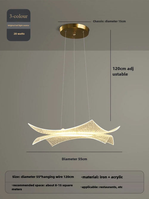 lustre en acrylique luxe créatif avec éclairage led décoratif