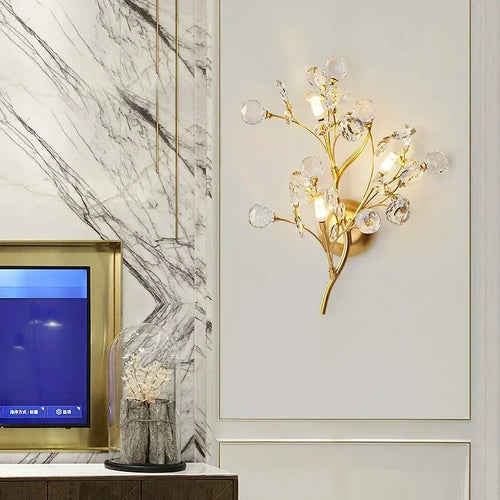 Luxuriöse LED-Wandleuchte aus Kristall für Ihre Inneneinrichtung - vue 4 sur 8