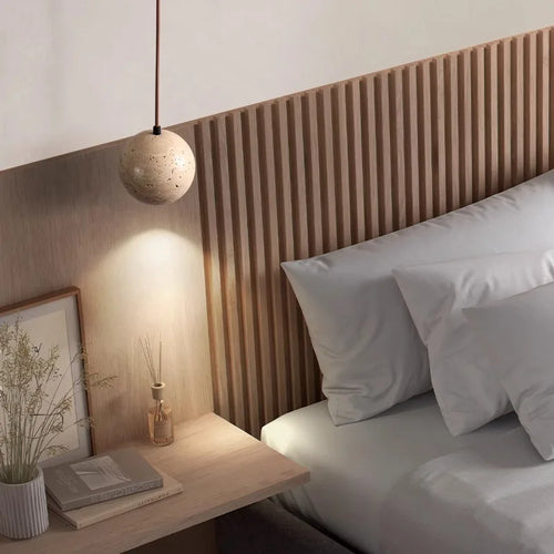 suspension à led en pierre de grotte design moderne pour intérieur