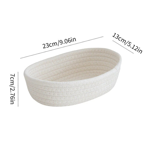 paniers ovales en corde de coton pour rangement et organisation