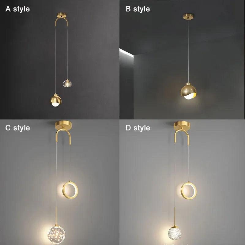Lustre LED en cristal de luxe nordique - vue 7 sur 14
