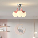 plafonnier en forme de lune pour chambre d'enfant moderne et douce
