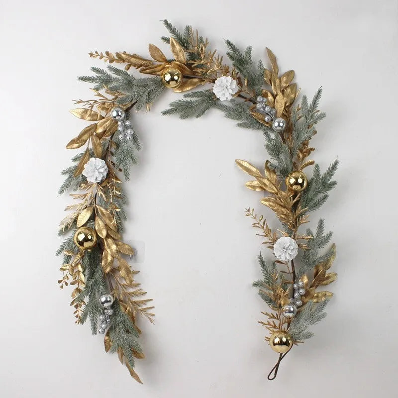 guirlande artificielle en rotin pour décorations de Noël et du Nouvel An - vue 11 sur 11