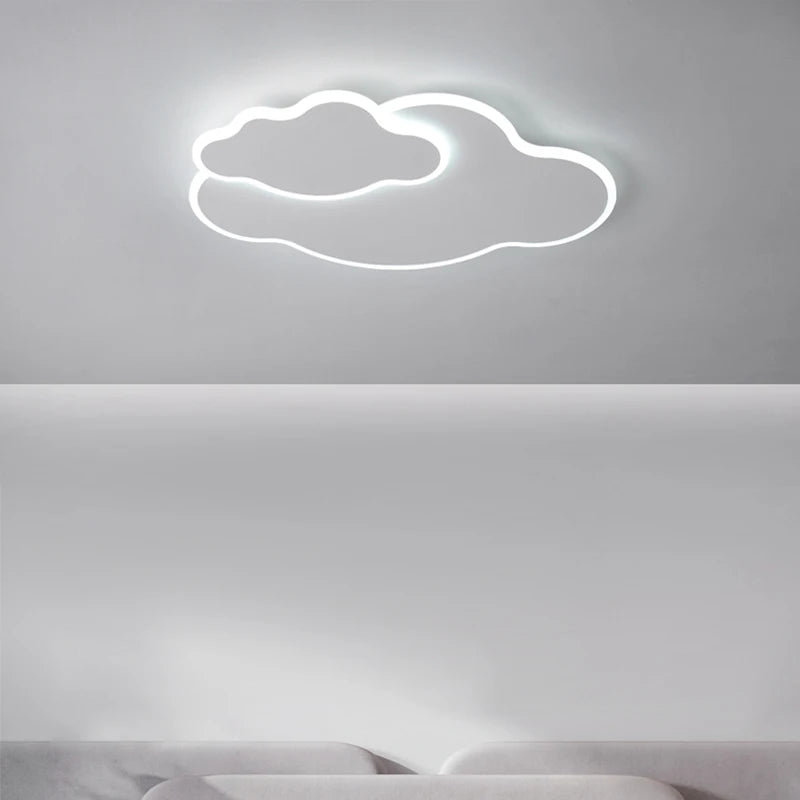 lustre led moderne nuage amour décoratif pour enfant - vue 7 sur 9