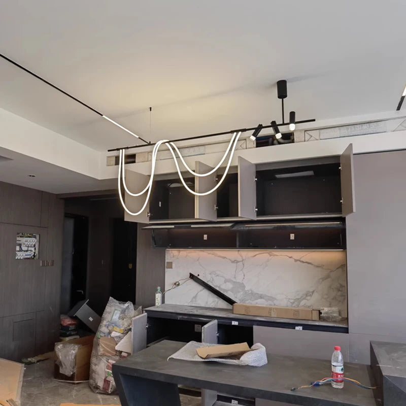 suspension led moderne pour intérieur long et simple - vue 6 sur 8