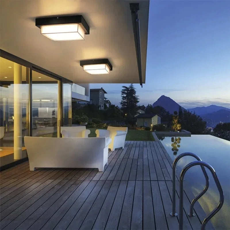 plafonnier étanche pour jardin cour balcon extérieur décoratif - vue 3 sur 7