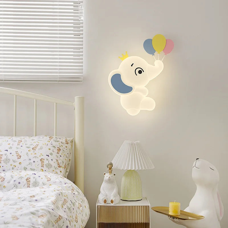 applique murale led modernes éléphant mignon pour enfants