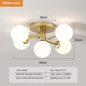 Moderne Deckenleuchte aus Glas mit rundem, gewelltem Lampenschirm in Gold