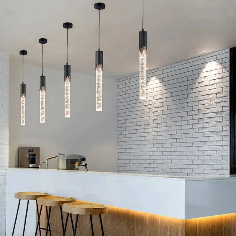 lustre en cristal led moderne pour hôtel et bar créatif - vue 6 sur 22