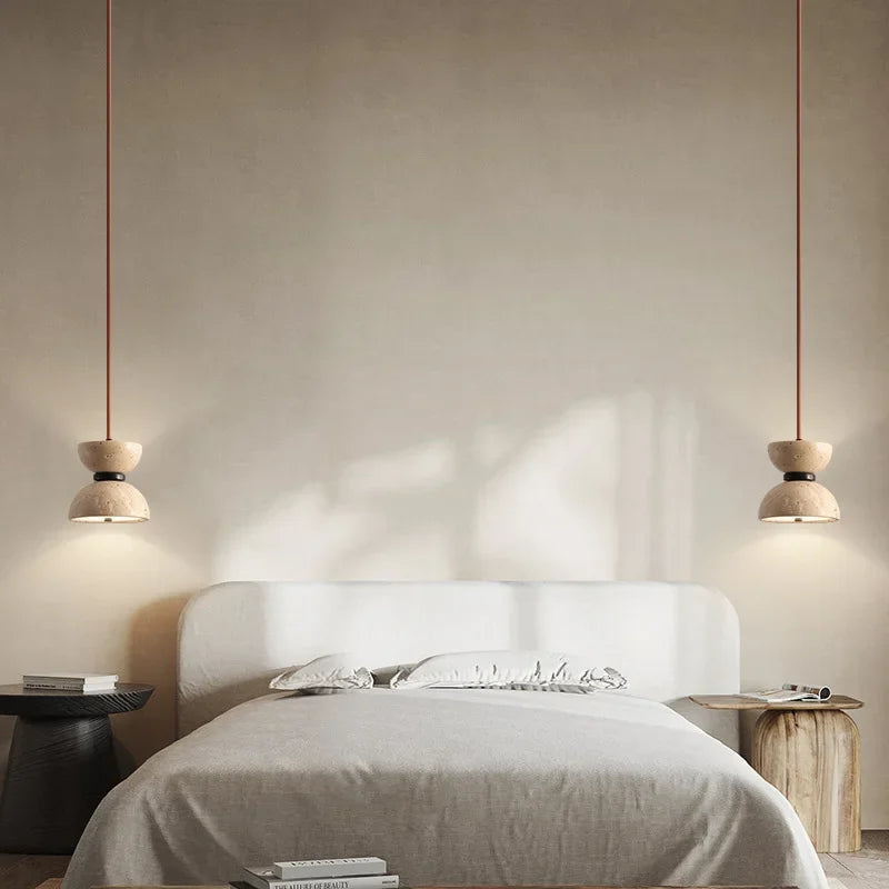 lustre design en pierre naturelle pour décoration intérieure - vue 5 sur 7