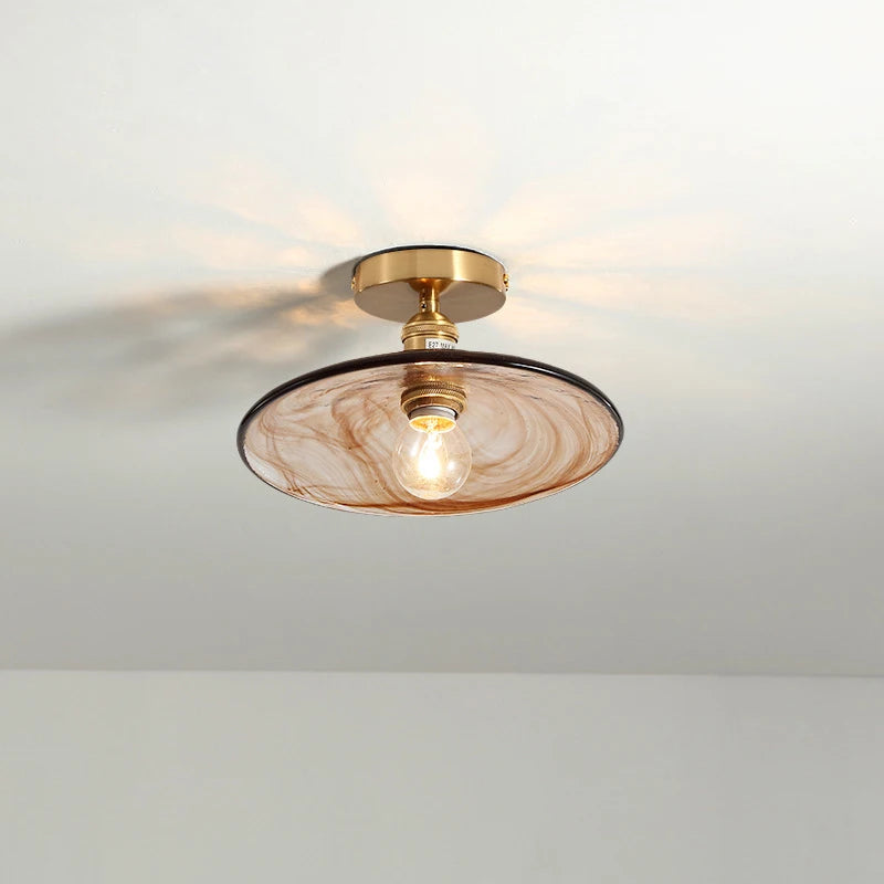 plafonnier led en verre design nordique industriel décoratif - vue 6 sur 12