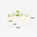 LED-Kronleuchter nordisches Design Sandyha aus Glas