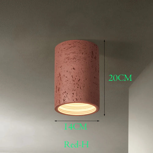 Wabi Sabi – LED-Spot aus rotem Zement - vue 8 sur 16