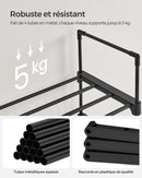 SONGMICS Shoe Rack, 10-Tier Metal Shoe Storage Organiser, Customisable Design, Metal Frame, Space-Saving Rack