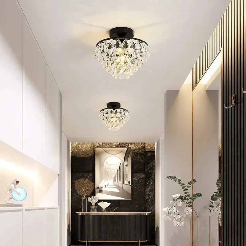 plafonnier de luxe en cristal luminaires led décoratifs - vue 4 sur 8