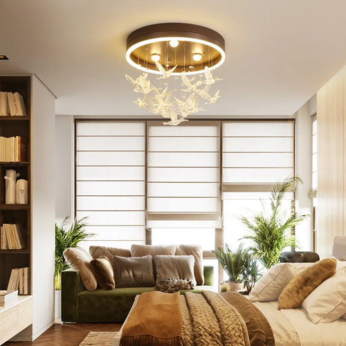 Kreativer LED-Kronleuchter aus Kristall, modern, warm und romantisch - vue 7 sur 8