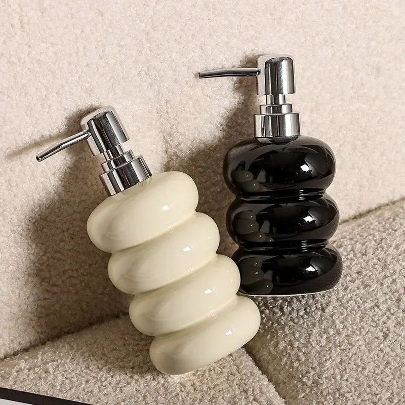 bouteille céramique pour désinfectant et distributeur de savon - vue 5 sur 12