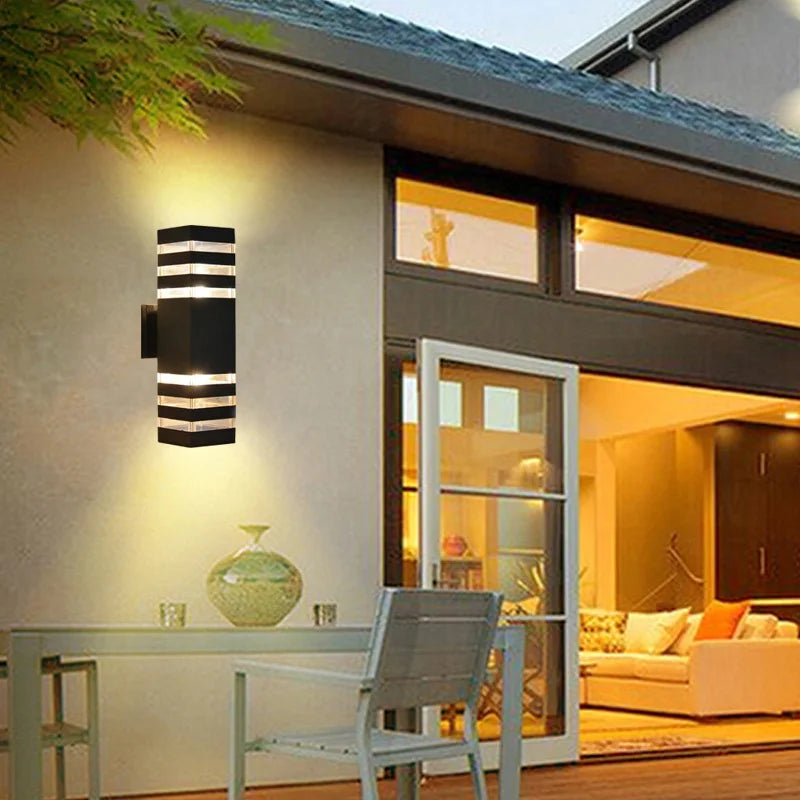 LED-Außenwandleuchte Design rund oder quadratisch - vue 8 sur 10
