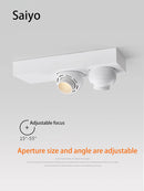 led projecteurs zoomables montés en surface éclairage réglable
