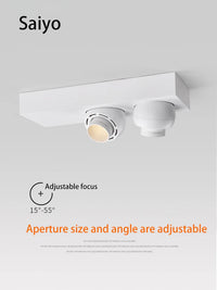 led projecteurs zoomables montés en surface éclairage réglable