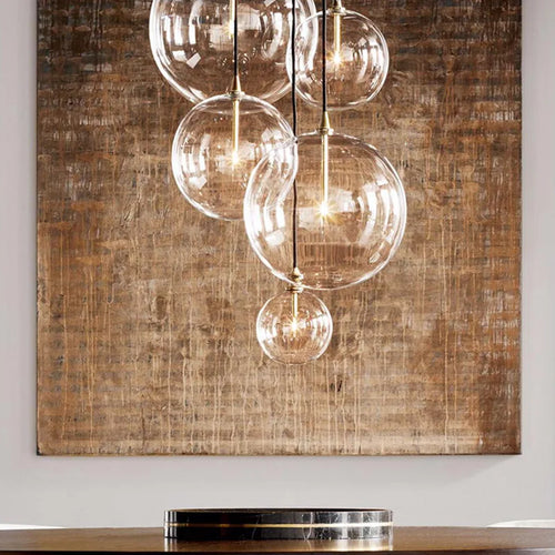 Moderne Pendelleuchte aus Glas für elegante Innendekoration - vue 4 sur 10