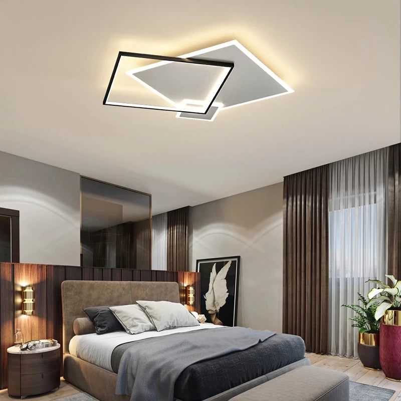 Moderne LED-Deckenleuchte für elegante und helle Wohnraumgestaltung - vue 10 sur 22