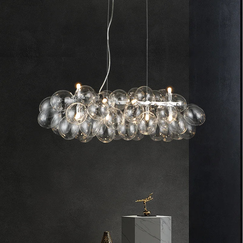 lustre moderne moonriver en verre suspendu pour décoration