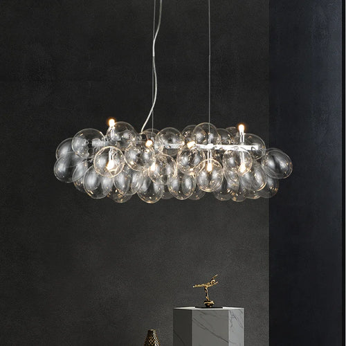 lustre moderne en verre décoratif pour éclairage créatif