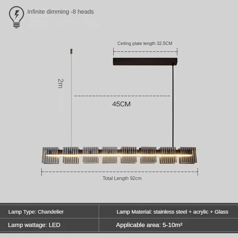 Moderne Pendelleuchte aus Edelstahl mit eleganter LED-Beleuchtung
