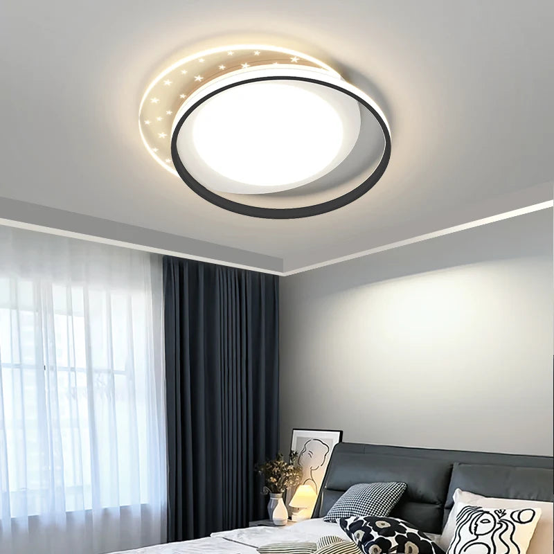Lustre Led Plafonnier Chambre Intérieur Mince Moderne - vue 6 sur 14