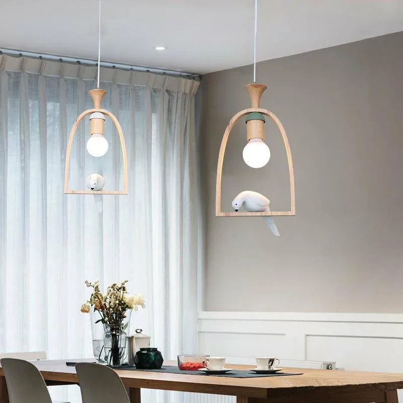 Kreativer romantischer Kronleuchter mit Vogel-Design – Dekorative Pendelleuchte - vue 5 sur 6