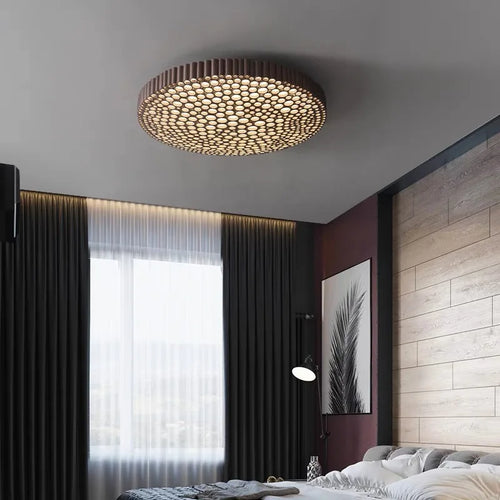 plafonnier led minimaliste en nid d'abeille pour décoration créative