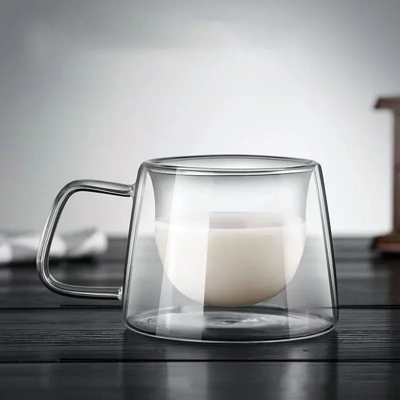Tasse expresso verre double paroi 200 ml anse - vue 3 sur 6
