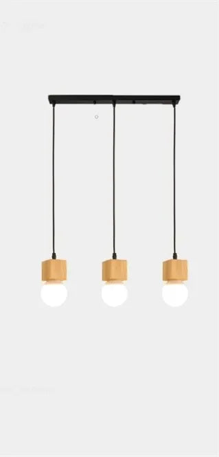 Vintage-Pendelleuchte aus Eichenholz im modernen Design - vue 11 sur 15