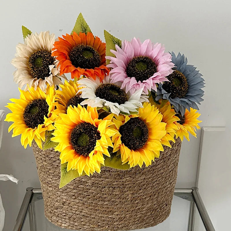 tournesol artificiel décoratif pour arrangements floraux et photographie - vue 4 sur 11